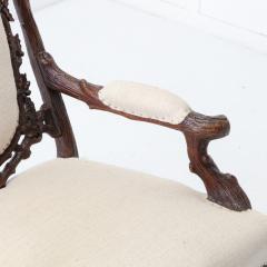 Pair of 19th Century Black Forest Open Armchairs - 3606349