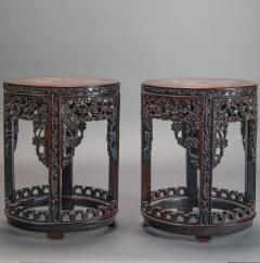 Pair of 19th Century Chinese Hardwood Side Tables - 3712487