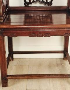 Pair of 19th Century Chinese Rosewood Throne Chairs circa 1900 - 4238122
