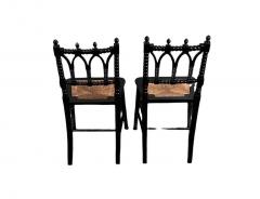 Pair of 19th Century Ebonized Side Chairs - 2808451