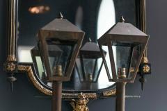 Pair of 19th Century English Brass Pillar Lanterns - 1967554