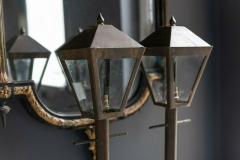 Pair of 19th Century English Brass Pillar Lanterns - 1967555