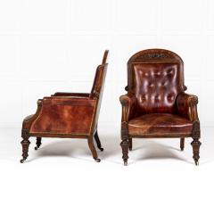 Pair of 19th Century English Oak Armchairs - 3611505