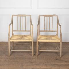 Pair of 19th Century English Open Arm Chairs - 3618272