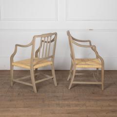 Pair of 19th Century English Open Arm Chairs - 3618333