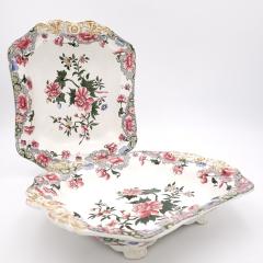 Pair of 19th Century English Spode New Fayence Vegetable Dishes with Covers - 2537678