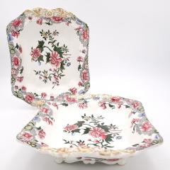 Pair of 19th Century English Spode New Fayence Vegetable Dishes with Covers - 2537679