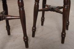 Pair of 19th Century English Upholstered Mahogany Stools - 1395011