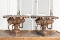 Pair of 19th Century French Cast Iron Urns - 3974099