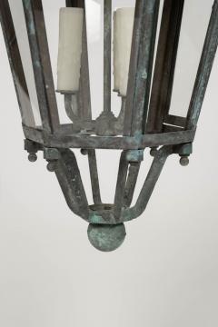 Pair of 19th Century French Copper and Glass Paneled Lanterns - 3609137