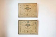 Pair of 19th Century French Hand Painted Wall Panels - 3945887