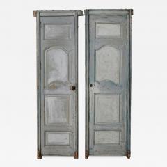 Pair of 19th Century French Louis XV Style Solid Wood Doors In Original Paint - 683870