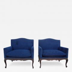 Pair of 19th Century French Louis XV XVI Style Walnut Marquise - 4267233