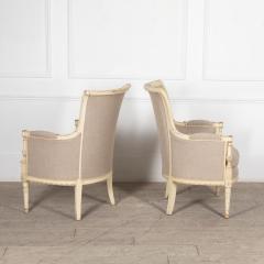 Pair of 19th Century French Painted Armchairs - 3611521