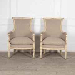 Pair of 19th Century French Painted Armchairs - 3611531