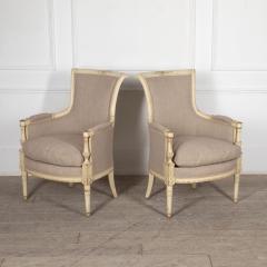 Pair of 19th Century French Painted Armchairs - 3611638