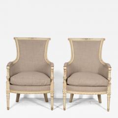Pair of 19th Century French Painted Armchairs - 3613156