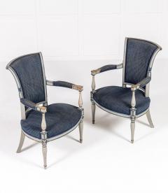 Pair of 19th Century French Painted Armchairs - 3782940