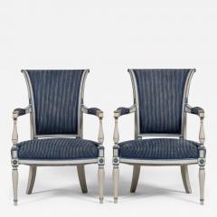 Pair of 19th Century French Painted Armchairs - 3789471