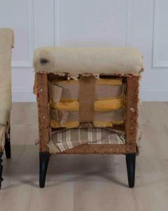 Pair of 19th Century French Scroll Back Chairs Ready to Upholster - 4663446