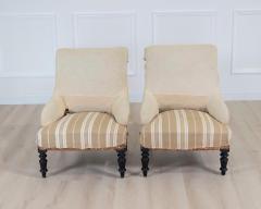 Pair of 19th Century French Scroll Back Chairs Ready to Upholster - 4663469