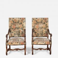 Pair of 19th Century French Walnut Armchairs - 3617935