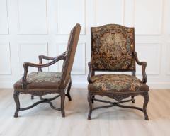 Pair of 19th Century French Walnut Regence Style Armchairs - 4821282