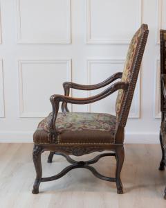 Pair of 19th Century French Walnut Regence Style Armchairs - 4821284