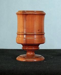 Pair of 19th Century Fruitwood Treen Goblets - 2549653