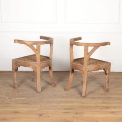 Pair of 19th Century Hardwood Armchairs - 3611672