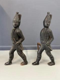 Pair of 19th Century Hessian Soldiers Antique Andirons - 4118070