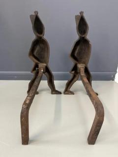 Pair of 19th Century Hessian Soldiers Antique Andirons - 4118079
