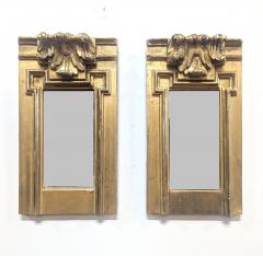 Pair of 19th Century Italian Baroque Giltwood Pier Column Mirrors - 4623287