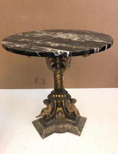 Pair of 19th Century Italian Giltwood Marble Top Pedestal Tables - 699244