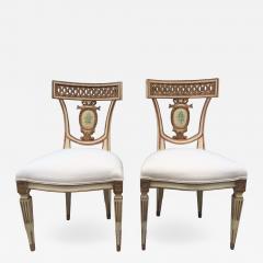 Pair of 19th Century Italian Neoclassical Side Chairs - 2119570