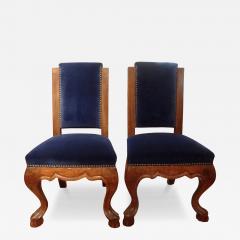 Pair of 19th Century Italian Walnut Childrens Chairs - 4508163