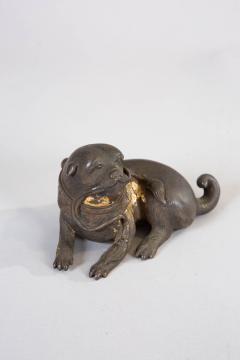 Pair of 19th Century Japanese Bronze Playful Puppies - 983899