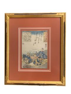 Pair of 19th Century Japanese Woodblocks by Utagawa Kuniyoshi in Custom Frames  - 2923321