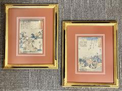 Pair of 19th Century Japanese Woodblocks by Utagawa Kuniyoshi in Custom Frames  - 2923325