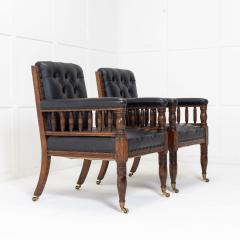 Pair of 19th Century Large Scale Oak Armchairs - 3606265