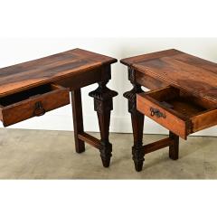 Pair of 19th Century Louis XVI Walnut Consoles - 3877342