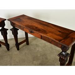 Pair of 19th Century Louis XVI Walnut Consoles - 3877380