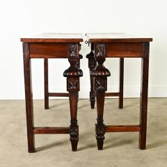 Pair of 19th Century Louis XVI Walnut Consoles - 3877441