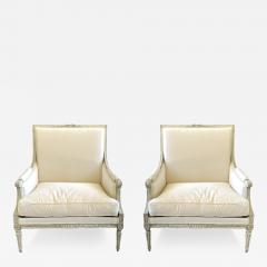 Pair of 19th Century Marquis Louis XVI Armchairs - 3803289