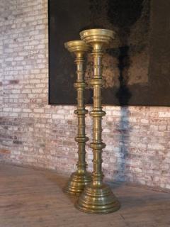 Pair of 19th Century Medieval Style Monumental Brass Candelabra - 676954