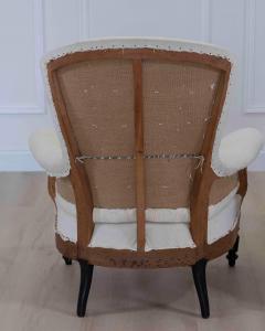 Pair of 19th Century Napoleon III High Back Armchairs Ready to Upholster - 4663312