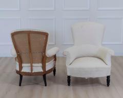 Pair of 19th Century Napoleon III High Back Armchairs Ready to Upholster - 4663313
