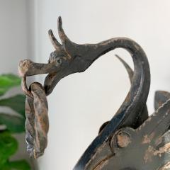 Pair of 19th Century Neo Gothic Italian Wrought Iron Dragon Wall Lights - 3445526