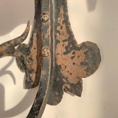 Pair of 19th Century Neo Gothic Italian Wrought Iron Dragon Wall Lights - 3445527