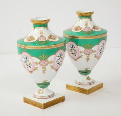 Pair of 19th Century Porcelain Urn Vases - 1136605